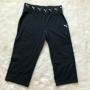 Puma  Girls Black Capri Pants Size Medium